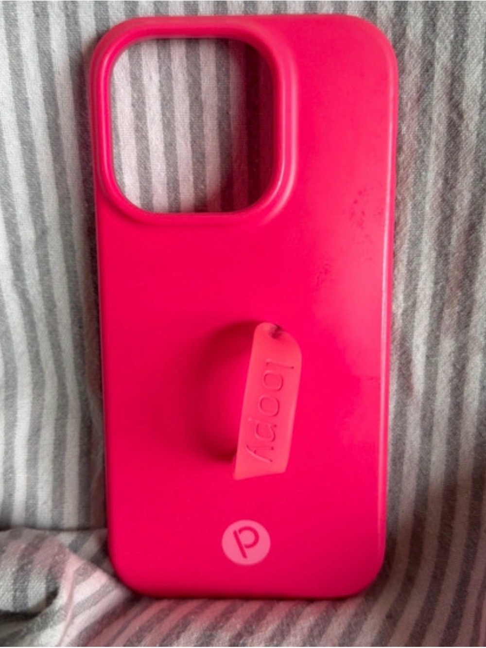 Loopy Hot Pink Phone Case with Grip Tab
